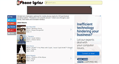 Desktop Screenshot of phonelyrics.com