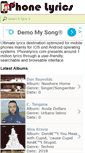 Mobile Screenshot of phonelyrics.com
